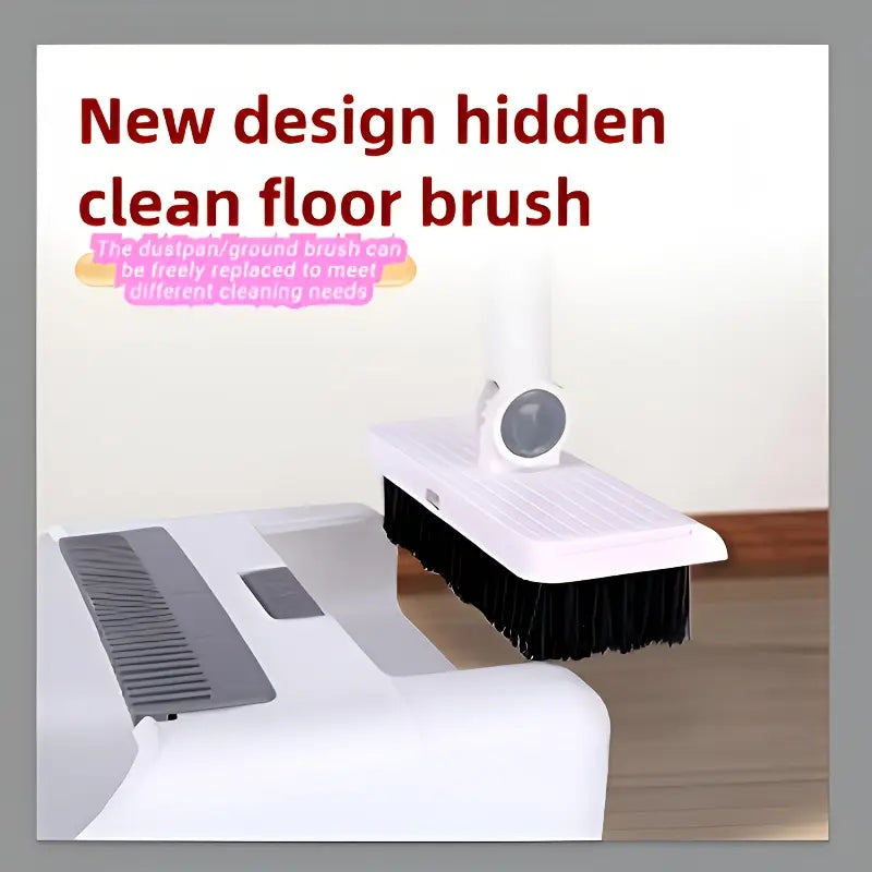 "2-in-1 Broom and Dustpan Combo with Built-In Teeth – Perfect for Home & Office Cleaning"
