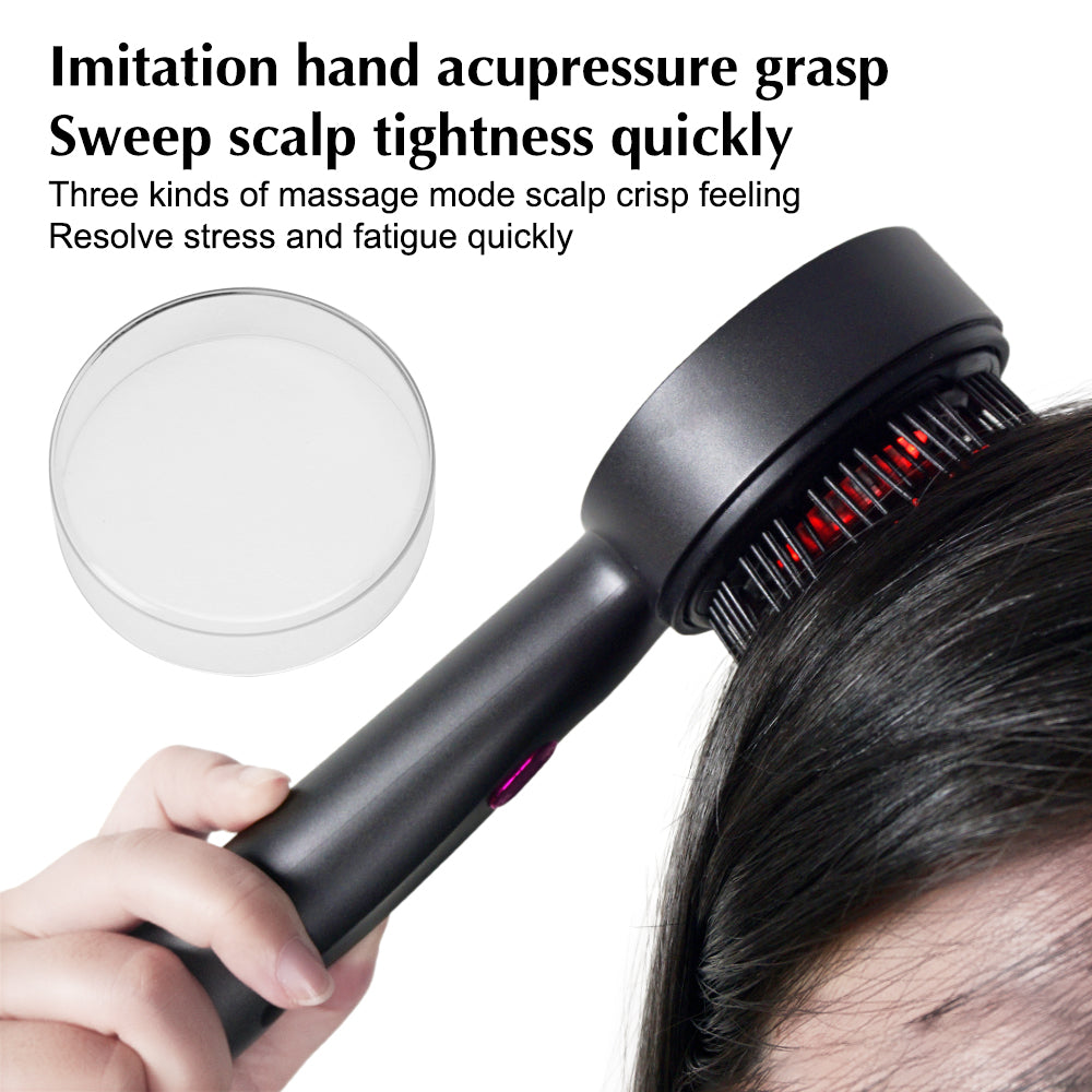 “Scalp Massager Brush with Heat & Vibration – Stress Relief & Hair Growth Tool”