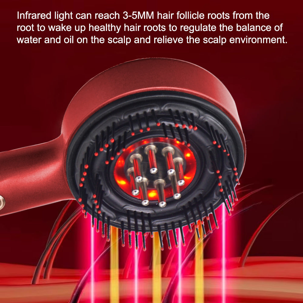 “Scalp Massager Brush with Heat & Vibration – Stress Relief & Hair Growth Tool”