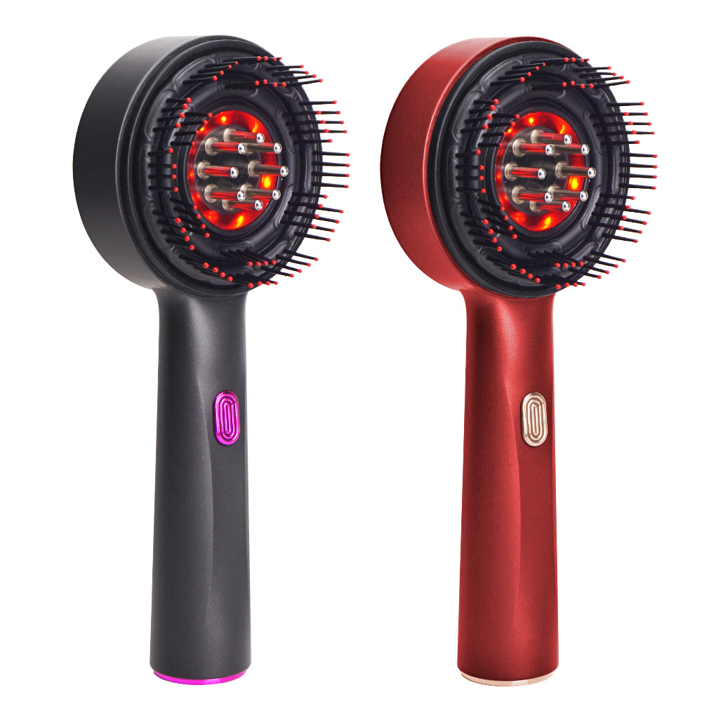 “Scalp Massager Brush with Heat & Vibration – Stress Relief & Hair Growth Tool”
