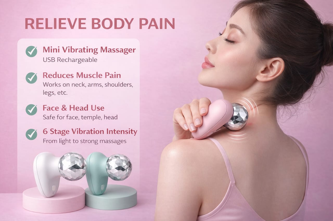 Premium Mini Facial & Body Massager – Elegant Care for Everyday Beauty