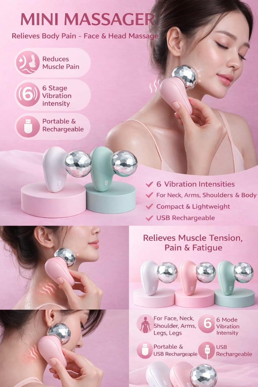 Premium Mini Facial & Body Massager – Elegant Care for Everyday Beauty