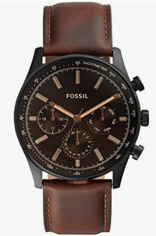 Fossil Sullivan Brown Leather Multifunction Men’s Watch