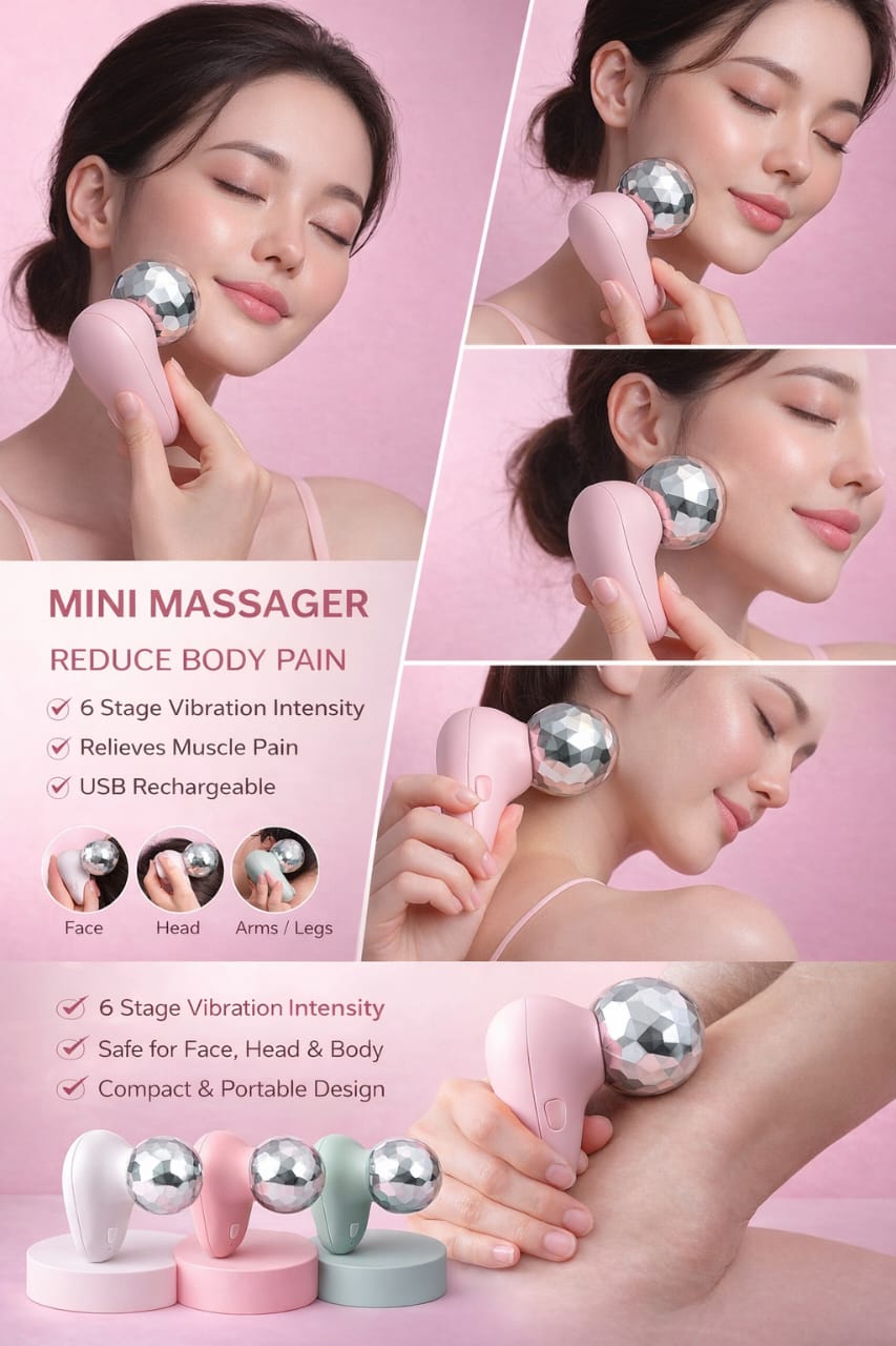 Premium Mini Facial & Body Massager – Elegant Care for Everyday Beauty